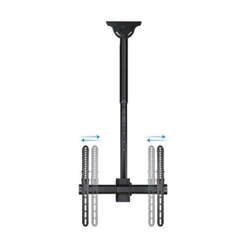 TOOQ Soporte de Techo Giratorio para TV o Monitor de 32 a 55 Pulgadas LPCE1155TSLI-B - Compatible VESA 400x400, 300x300, 200x200, 400x200