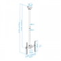 Tooq Soporte de Techo Giratorio LPCE1155TSLI-B para TV de 32-55 Pulgadas Negro