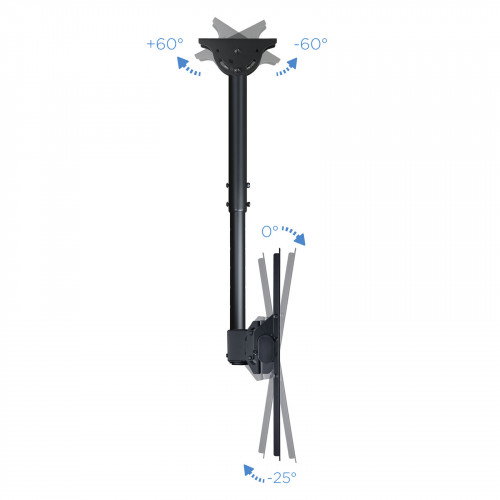 Tooq Soporte de Techo Giratorio LPCE1155TSLI-B para TV de 32-55 Pulgadas Negro
