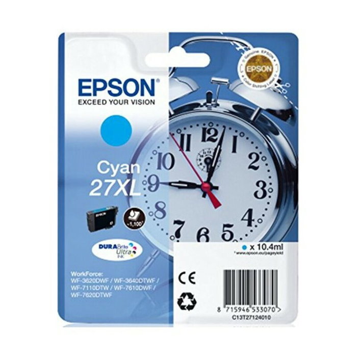 Epson Cartucho de Tinta 27XL Cian Alta Capacidad C13T27124012