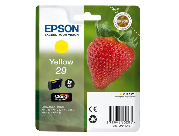 Epson Cartucho de Tinta 29XL Cian Claria Home Ink C13T29924012 Epson Cartucho de Tinta 29XL Cian Claria Home Ink C13T29924012