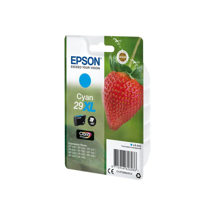 Epson Cartucho de Tinta 29XL Cian Claria Home Ink C13T29924012 Epson Cartucho de Tinta 29XL Cian Claria Home Ink C13T29924012