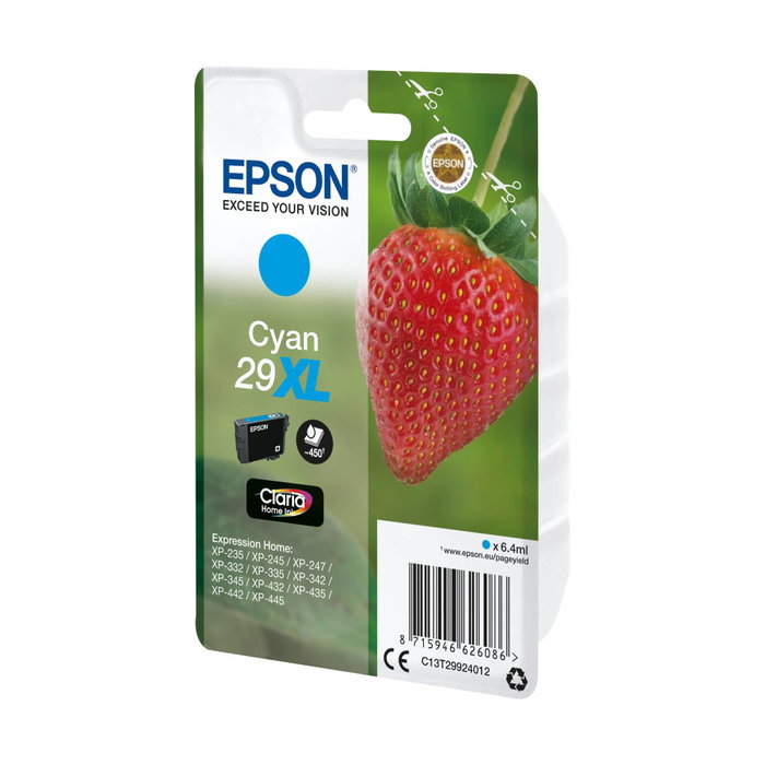 Epson Cartucho de Tinta 29XL Cian Claria Home Ink C13T29924012 Epson Cartucho de Tinta 29XL Cian Claria Home Ink C13T29924012