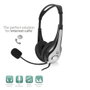 Ewent EW3562 Auriculares de Diadema con Micrófono Negro y Plata