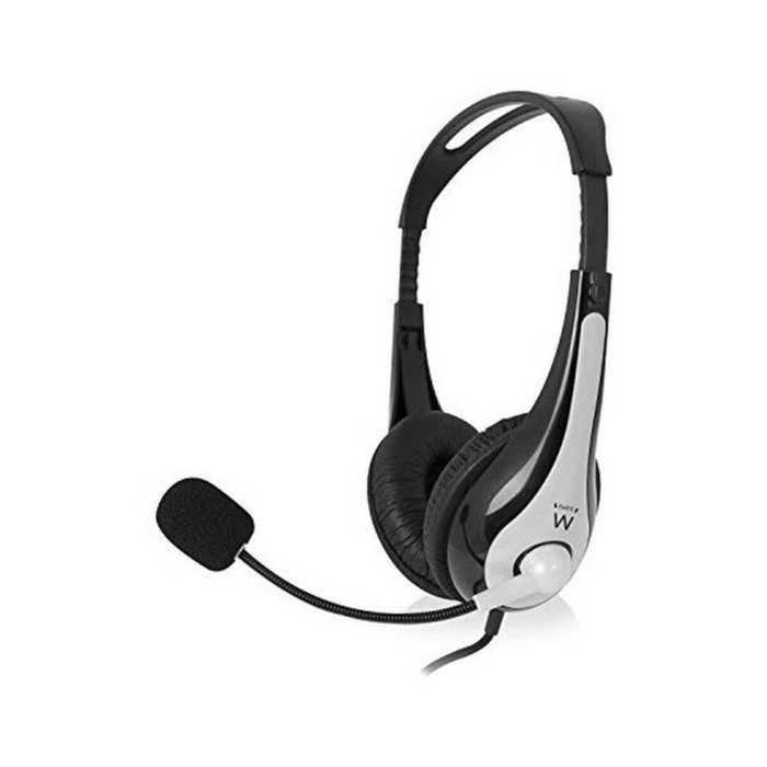Ewent EW3562 Auriculares de Diadema con Micrófono Negro y Plata Ewent EW3562 Auriculares de Diadema con Micrófono Negro y Plata