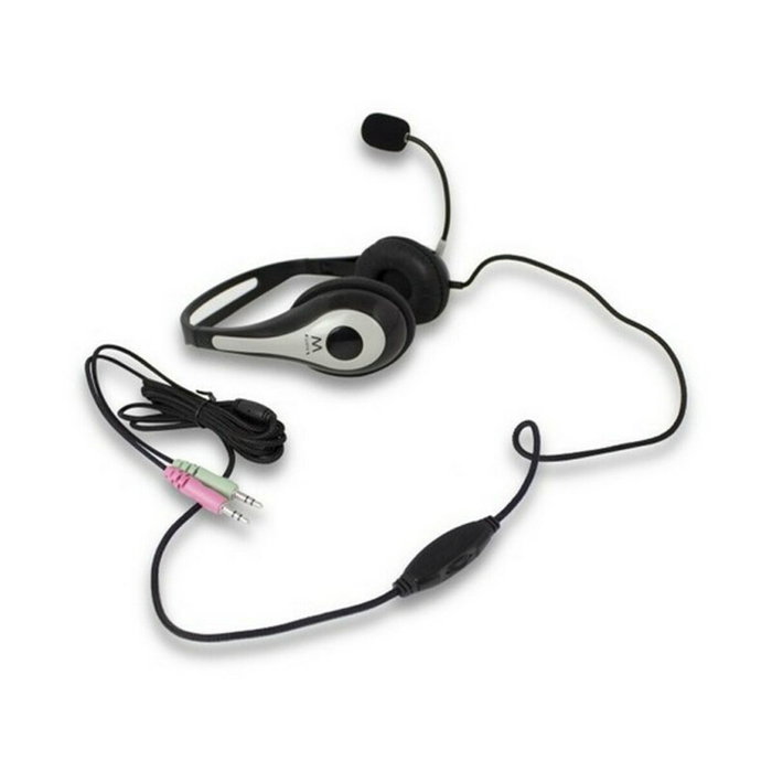 Ewent EW3562 Auriculares de Diadema con Micrófono Negro y Plata Ewent EW3562 Auriculares de Diadema con Micrófono Negro y Plata