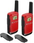 MOTOROLA Walkie Talkie T42 - Pack de 2 Unidades, Color Rojo