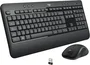 Logitech MK540 Advanced Teclado y Ratón Inalámbrico Combo 920-008680, QWERTY Español, Negro y Blanco, Resistente a Salpicaduras, Batería Larga Duración