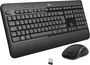 Logitech MK540 Advanced Teclado y Ratón Inalámbrico Combo 920-008680, QWERTY Español, Negro y Blanco, Resistente a Salpicaduras, Batería Larga Duración