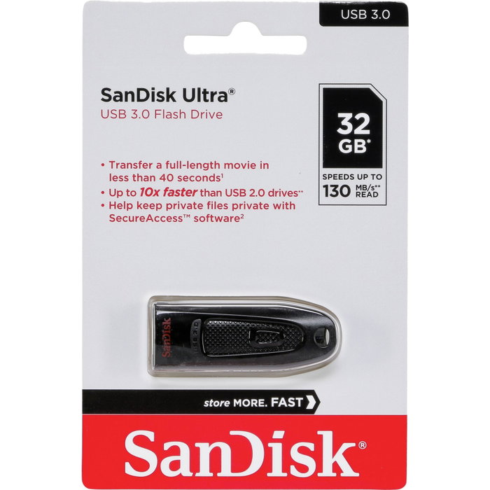 Sandisk Cruzer Ultra USB 3.0 32 GB Negro Sandisk Cruzer Ultra USB 3.0 32 GB Negro
