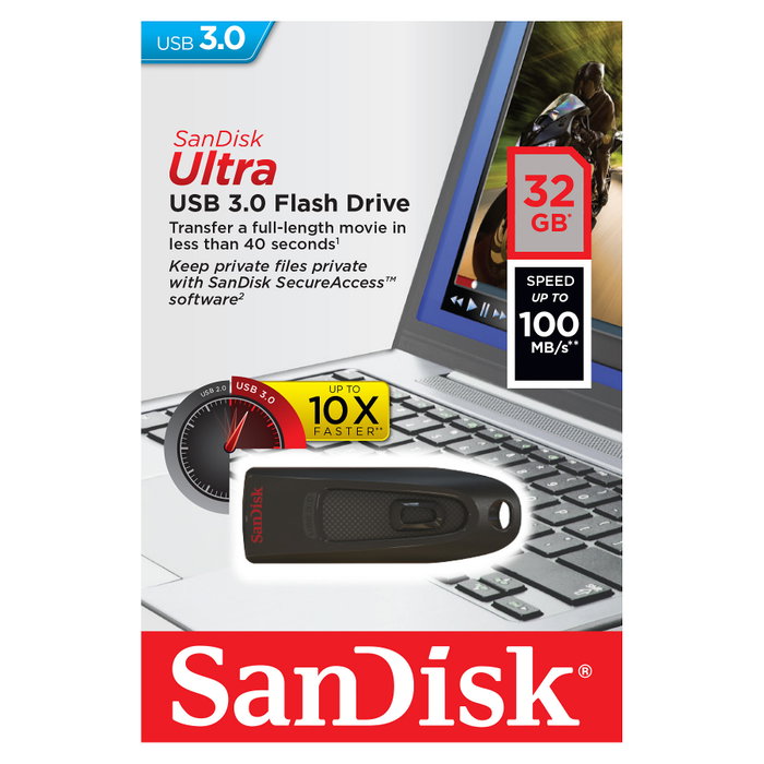 Sandisk Cruzer Ultra USB 3.0 32 GB Negro Sandisk Cruzer Ultra USB 3.0 32 GB Negro