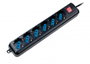 Ewent EM3925 Regleta de 6 Tomas con Protección, 1,5 m, Negro