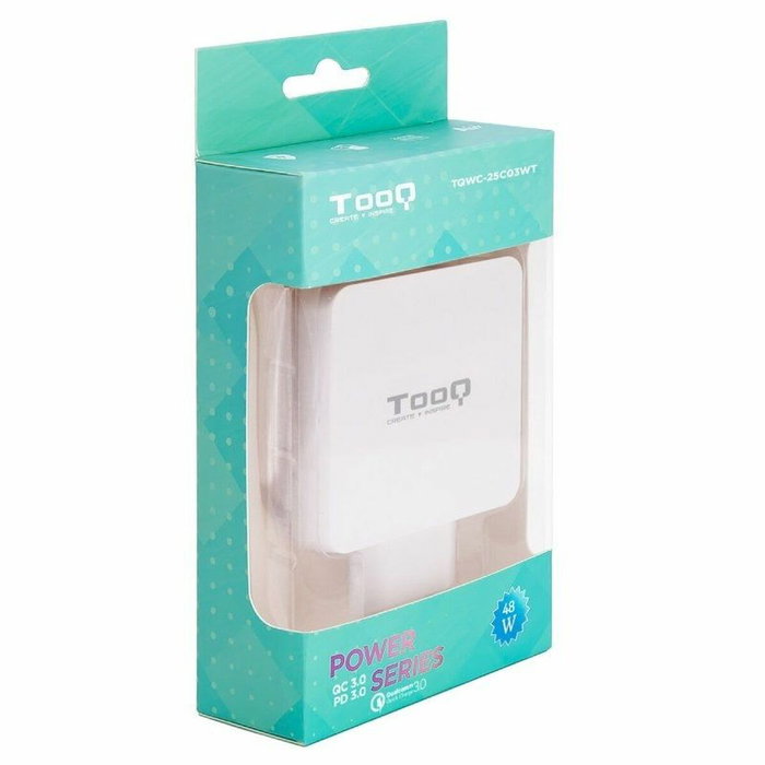 Tooq TQWC-2SC03WT Cargador de Pared 48W USB-C PD y USB-A QC3.0 Blanco Tooq TQWC-2SC03WT Cargador de Pared 48W USB-C PD y USB-A QC3.0 Blanco