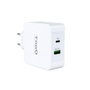 Tooq TQWC-2SC03WT Cargador de Pared 48W USB-C PD y USB-A QC3.0 Blanco