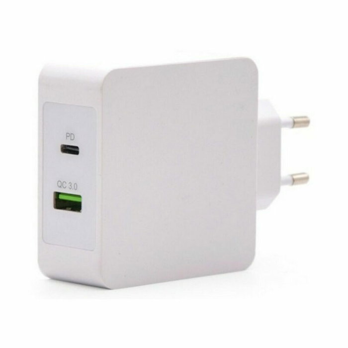 Tooq TQWC-2SC03WT Cargador de Pared 48W USB-C PD y USB-A QC3.0 Blanco Tooq TQWC-2SC03WT Cargador de Pared 48W USB-C PD y USB-A QC3.0 Blanco