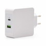 Tooq TQWC-2SC03WT Cargador de Pared 48W USB-C PD y USB-A QC3.0 Blanco
