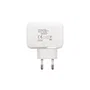 TooQ TQWC-2SC02WT Cargador de Pared USB 27W, 2 Puertos (USB-C + USB-A) - Blanco, Certificación CE