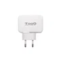 TooQ TQWC-2SC02WT Cargador de Pared USB 27W, 2 Puertos (USB-C + USB-A) - Blanco, Certificación CE