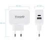 Tooq Cargador de Pared USB 2.0 con Puerto USB-C Blanco