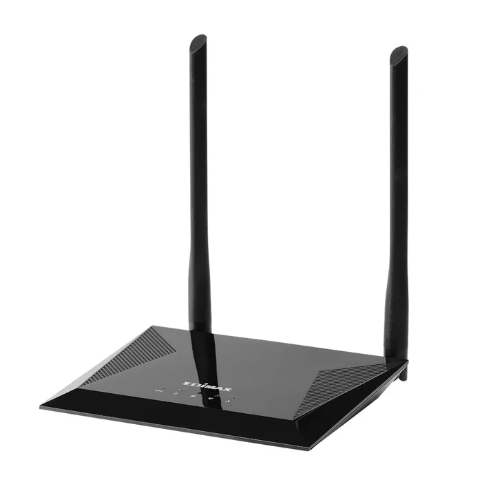 Edimax BR-6428nS v5 Router WiFi 4 (802.11n) N300 de 300 Mbps, 2.4 GHz, 4 en 1 (Router, Punto de Acceso, Repetidor, WISP), Negro, 5 Puertos LAN