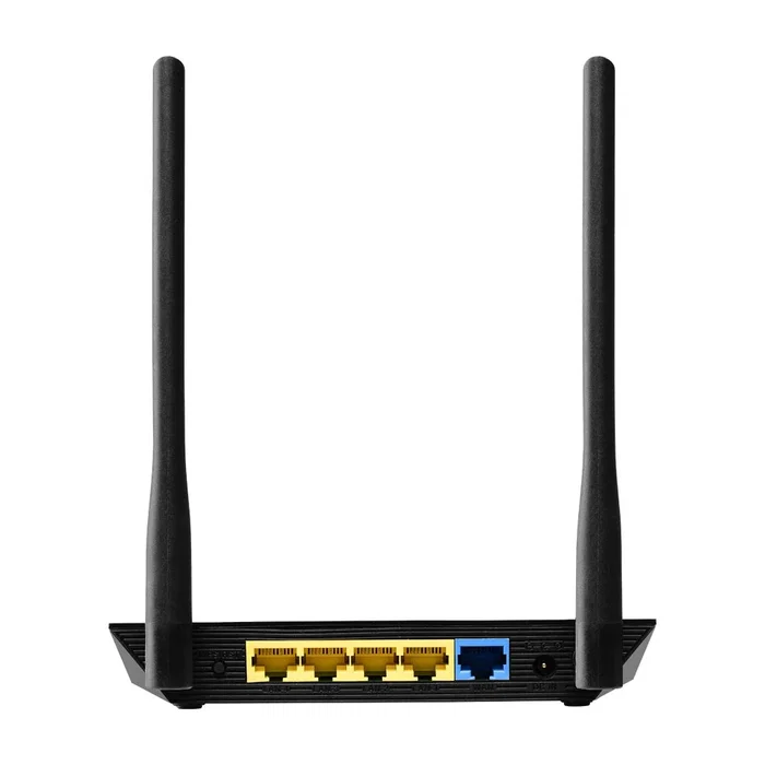 Edimax BR-6428nS v5 Router WiFi 4 (802.11n) N300 de 300 Mbps, 2.4 GHz, 4 en 1 (Router, Punto de Acceso, Repetidor, WISP), Negro, 5 Puertos LAN