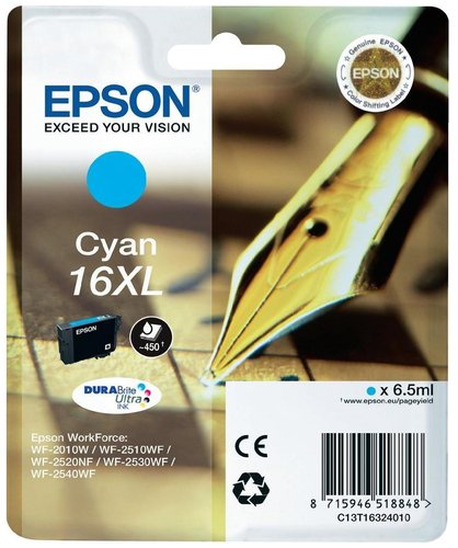 Epson DURABrite Ultra Cartucho de Tinta 16XL Cian Epson DURABrite Ultra Cartucho de Tinta 16XL Cian