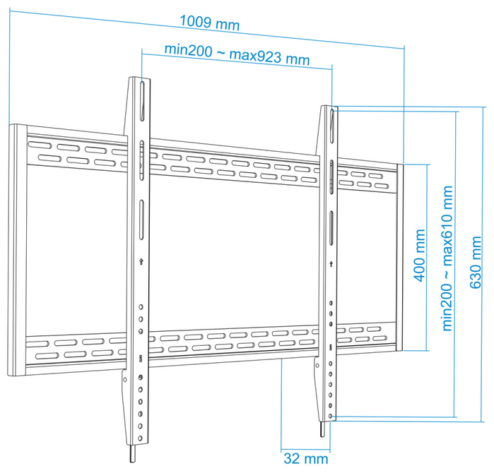 Tooq Soporte de Pared Fijo LP41130F-B para TV de 60-100 pulgadas