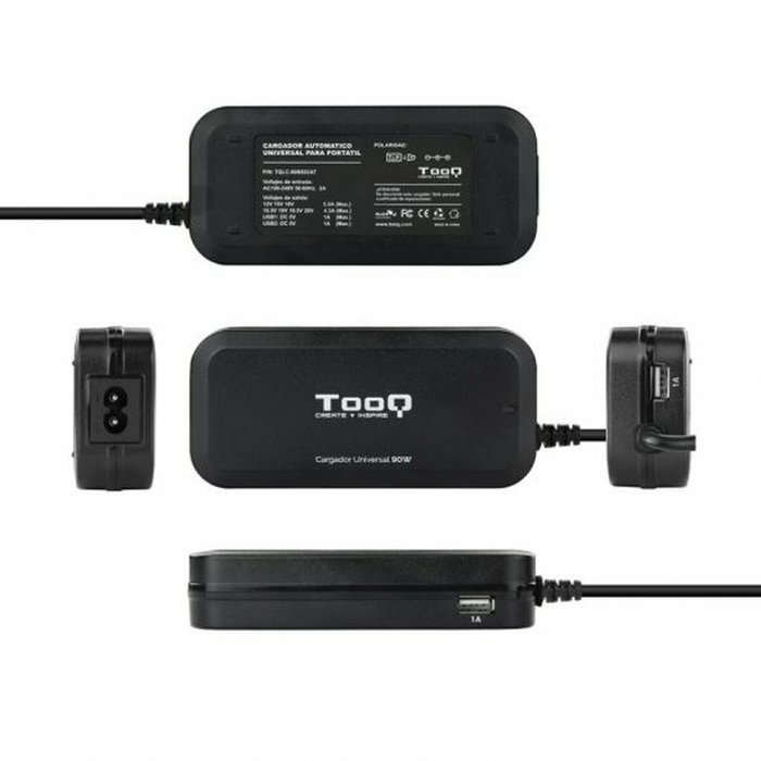 TooQ TQLC-90BS02AT Cargador Universal de 90W con 12 Conectores y 2 USB TooQ TQLC-90BS02AT Cargador Universal de 90W con 12 Conectores y 2 USB