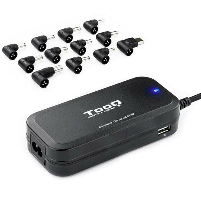 TooQ TQLC-90BS02AT Cargador Universal de 90W con 12 Conectores y 2 USB TooQ TQLC-90BS02AT Cargador Universal de 90W con 12 Conectores y 2 USB