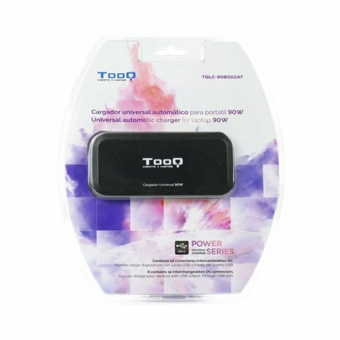 TooQ TQLC-90BS02AT Cargador Universal de 90W con 12 Conectores y 2 USB TooQ TQLC-90BS02AT Cargador Universal de 90W con 12 Conectores y 2 USB