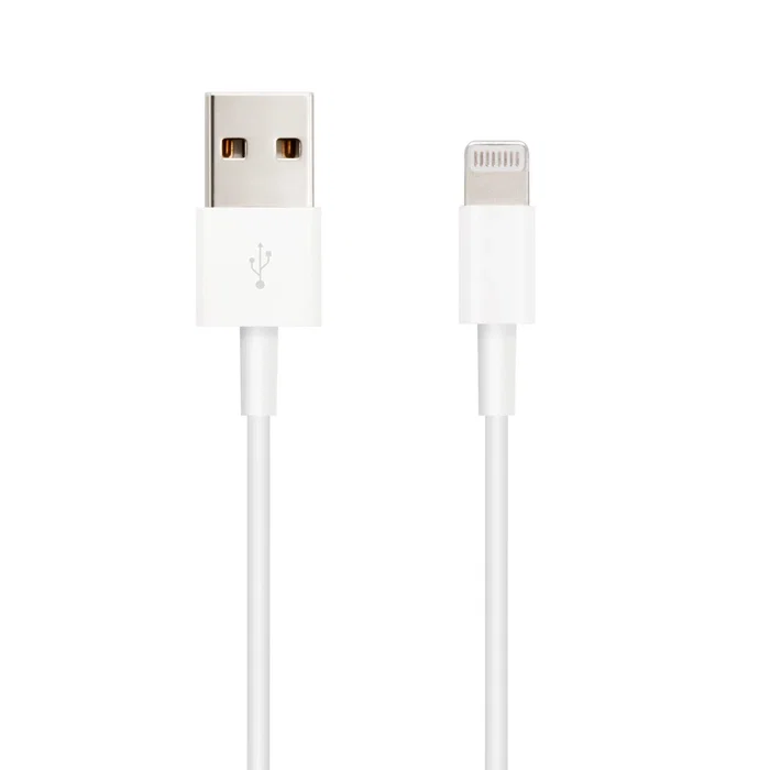 Nanocable 10.10.0401 Cable de Carga y Datos USB-A 2.0 a Lightning para iPhone/iPad/iPod, 1 Metro, Color Blanco
