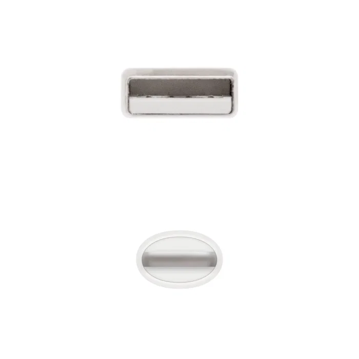 Nanocable 10.10.0401 Cable de Carga y Datos USB-A 2.0 a Lightning para iPhone/iPad/iPod, 1 Metro, Color Blanco