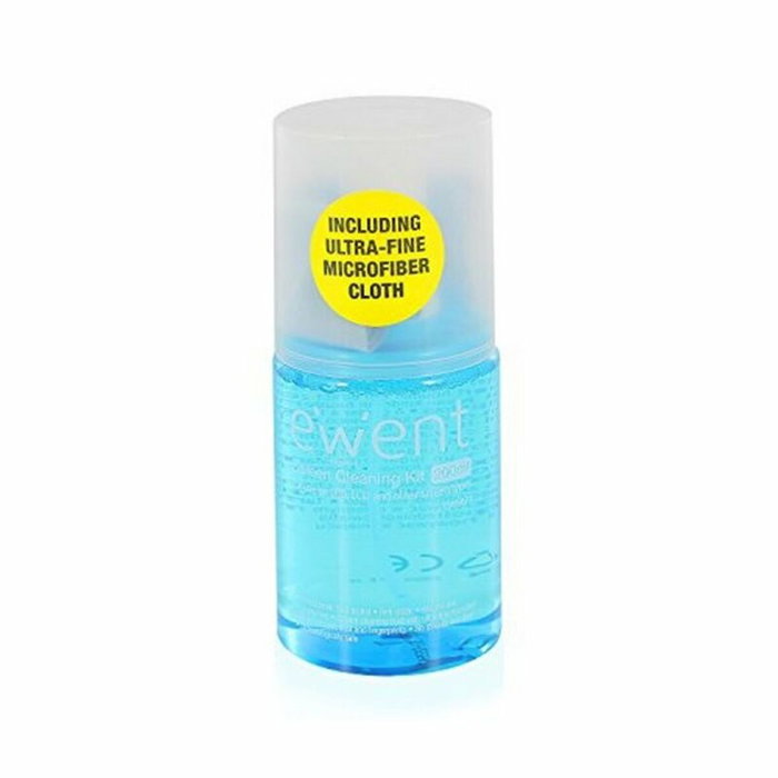 EWENT EW5671 Kit de limpieza para pantallas con spray de 200 ml y paño de microfibra
