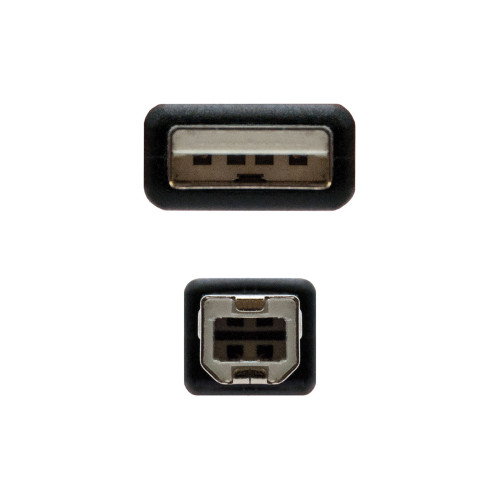 Nanocable Cable USB 2.0 Impresora Tipo A a Tipo B, 3 m, Negro