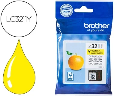 Brother Cartucho de Tinta LC3211Y Amarillo Brother Cartucho de Tinta LC3211Y Amarillo