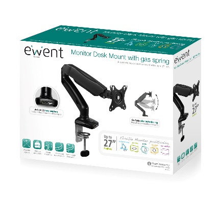 Ewent EW1515 Soporte de Escritorio con Resorte de Gas para Monitor hasta 34 pulgadas Ewent EW1515 Soporte de Escritorio con Resorte de Gas para Monitor hasta 34 pulgadas