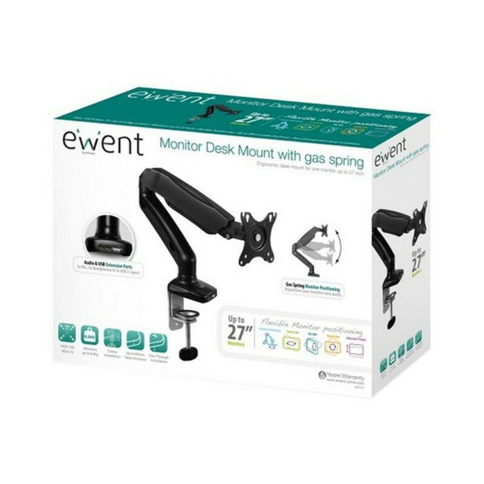 Ewent EW1515 Soporte de Escritorio con Resorte de Gas para Monitor hasta 34 pulgadas Ewent EW1515 Soporte de Escritorio con Resorte de Gas para Monitor hasta 34 pulgadas