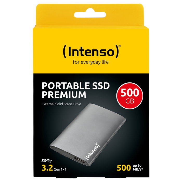 Intenso Disco duro externo sólido SSD Premium Edition 512GB Antracita