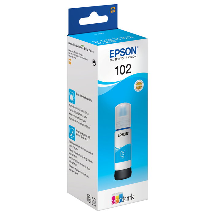 Epson Botella de Tinta 102 Cian C13T03R240 EcoTank 70 ml