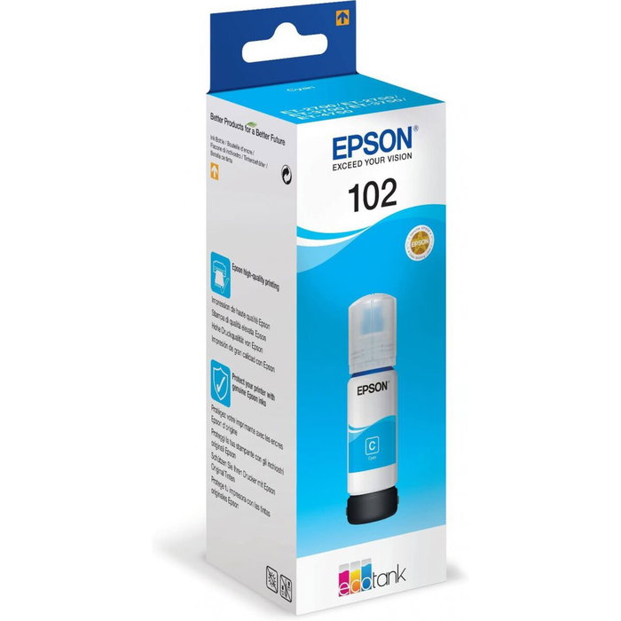 Epson Botella de Tinta 102 Cian C13T03R240 EcoTank 70 ml