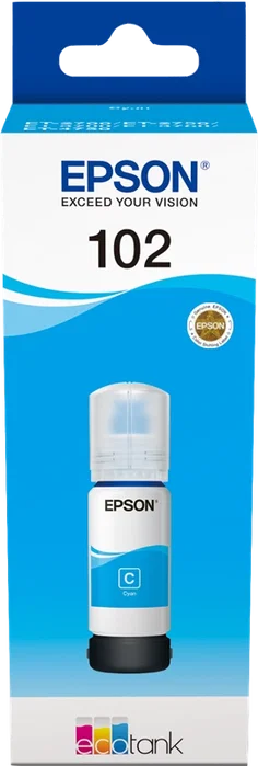 Epson Botella de Tinta 102 Cian 70 ml (C13T03R240) para EcoTank