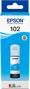 Epson Botella de Tinta 102 Cian 70 ml (C13T03R240) para EcoTank