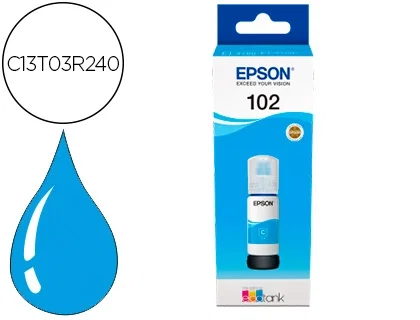 Epson Botella de Tinta 102 Cian C13T03R240 EcoTank 70 ml