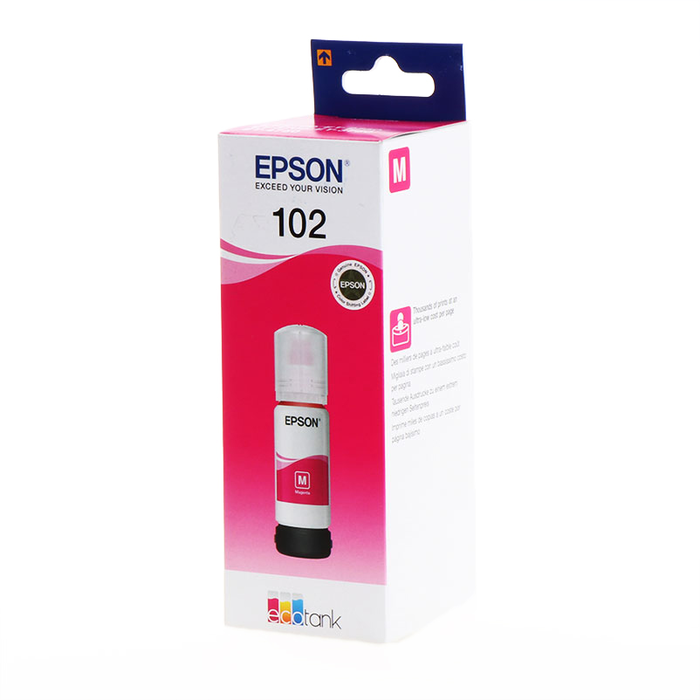 Epson Botella de Tinta 102 EcoTank Magenta 70 ml (C13T03R340)