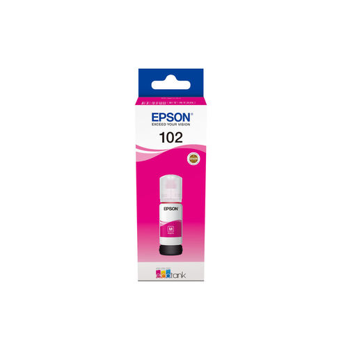 Epson Botella de Tinta 102 EcoTank Magenta 70 ml (C13T03R340)