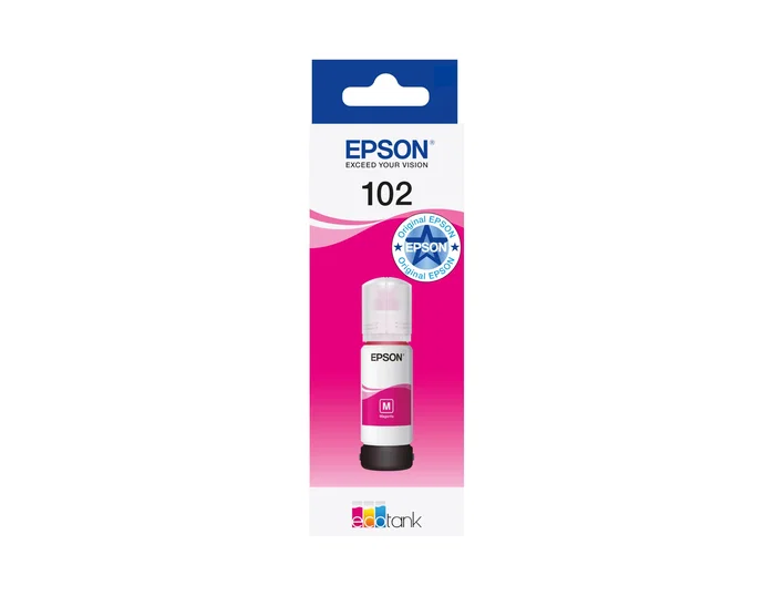 Epson Botella de Tinta 102 Magenta 70 ml para EcoTank ET-2700 ET-3750 ET-4750 Epson Botella de Tinta 102 Magenta 70 ml para EcoTank ET-2700 ET-3750 ET-4750