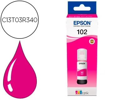Epson Botella de Tinta 102 EcoTank Magenta 70 ml (C13T03R340)
