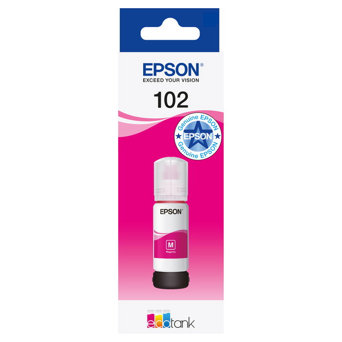 Epson Botella de Tinta 102 EcoTank Magenta 70 ml (C13T03R340)