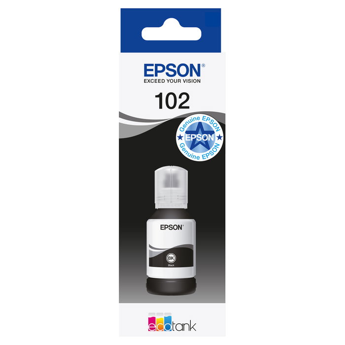Epson Botella de Tinta 102 Negro 127 ml para EcoTank Epson Botella de Tinta 102 Negro 127 ml para EcoTank