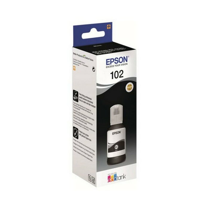 Epson Botella de Tinta 102 Negro 127 ml para EcoTank Epson Botella de Tinta 102 Negro 127 ml para EcoTank